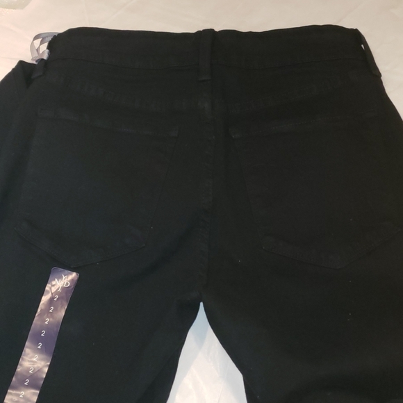 NYDJ New TUXEDO Jewel Stud Embellished Seam Skinny Jeans Jeggings BLACK Women's - Picture 15 of 16